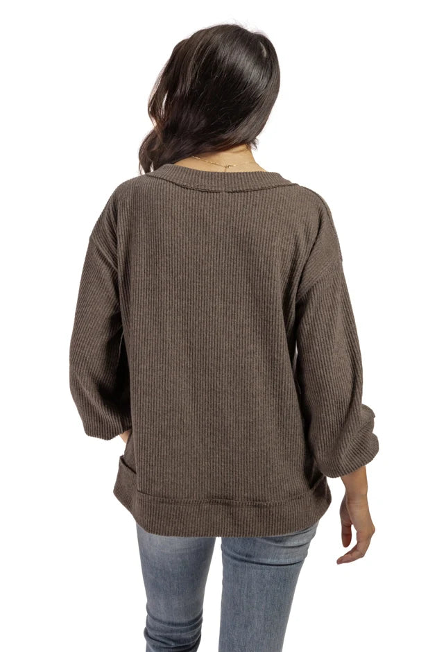 Women's Lightweight Ribbed Long Sleeve Top
