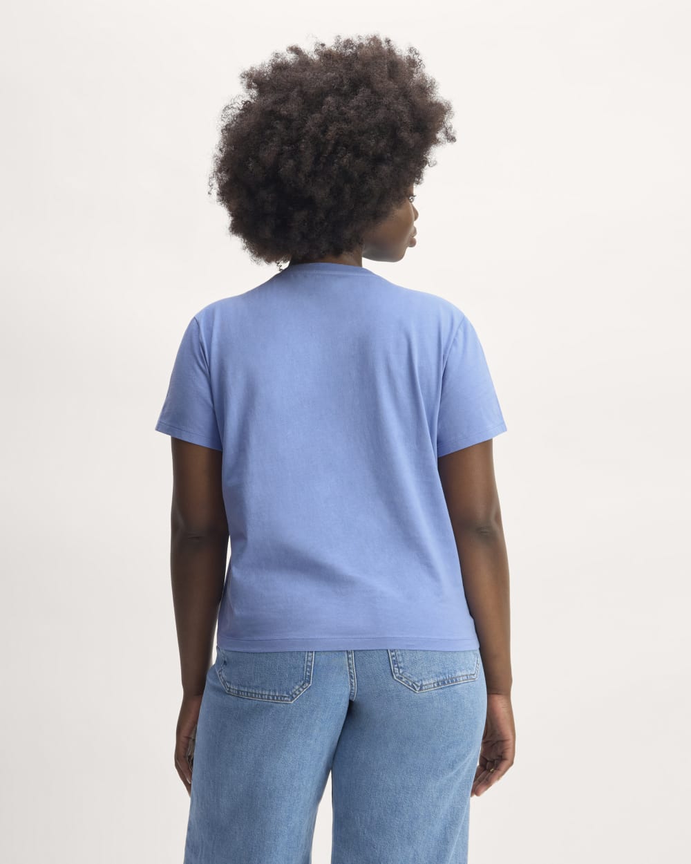 The Box-Cut Tee in Essential Cotton | Blue Opal | No Pocket