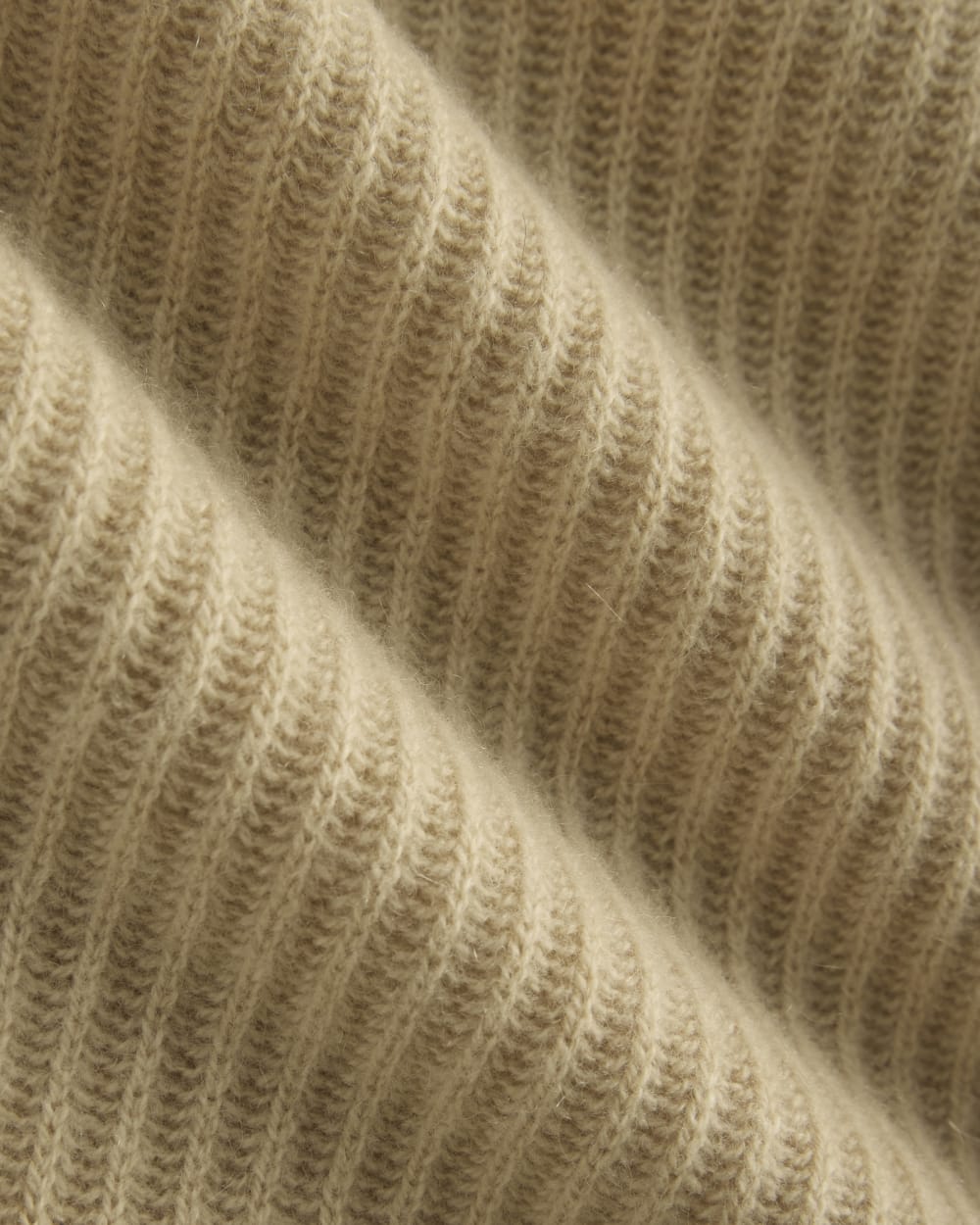 Fisherman Cardigan in Wool Cashmere | Heather Light Camel