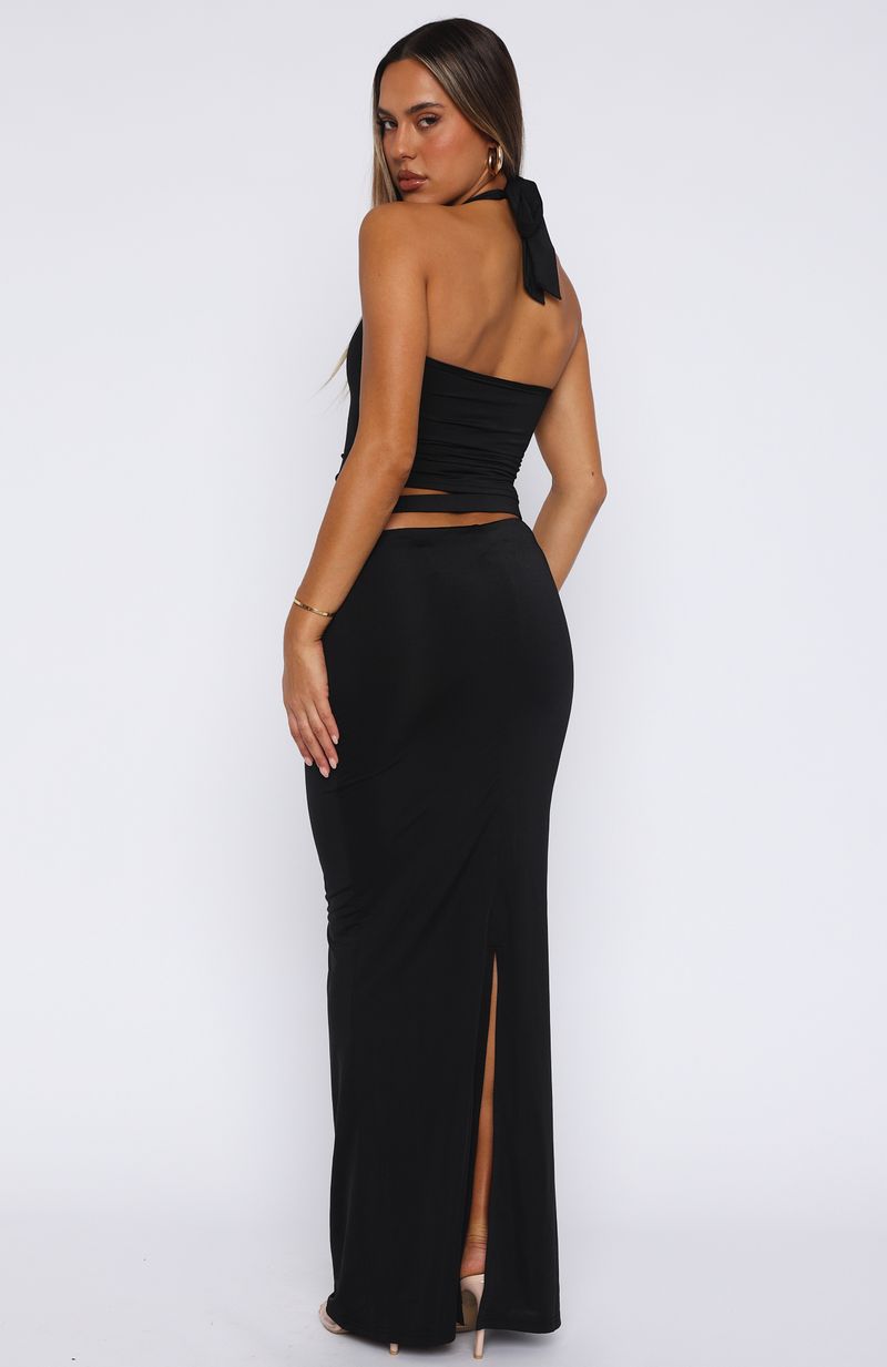 Broken Hearted Maxi Skirt Black