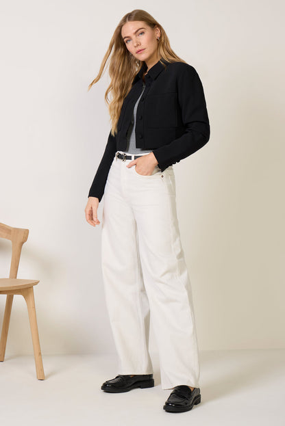 Luxe Suiting Cropped Jacket