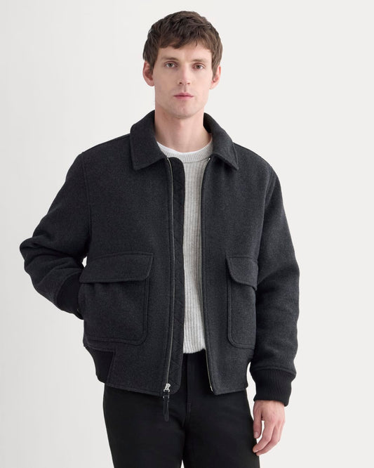 ReWool Flight Jacket | Heather Charcoal