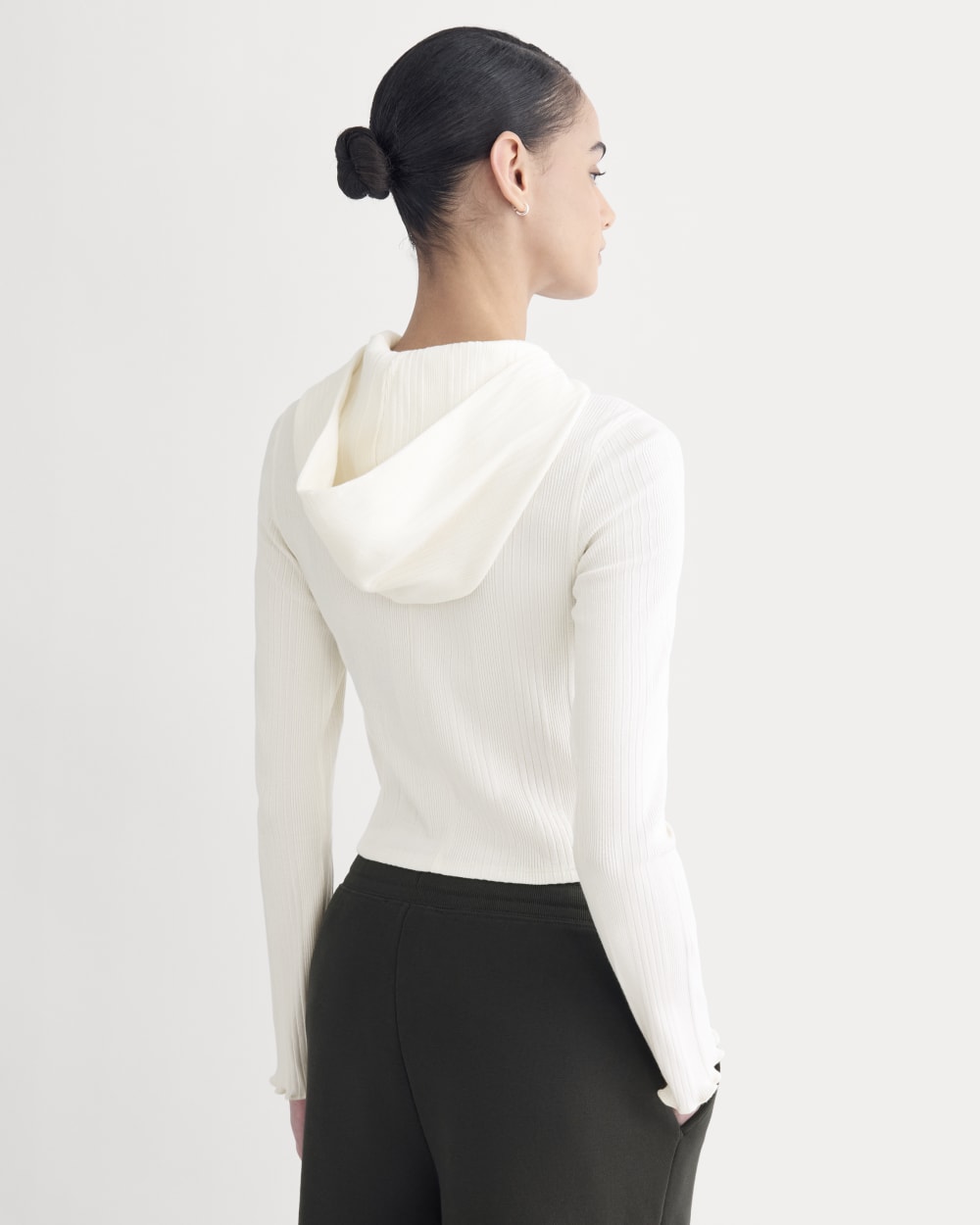 Lounge Rib Hoodie | Bone