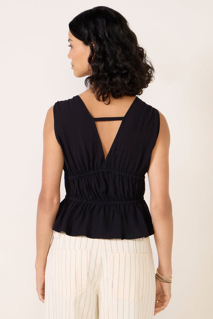 Lydia Tie Front Linen Tank