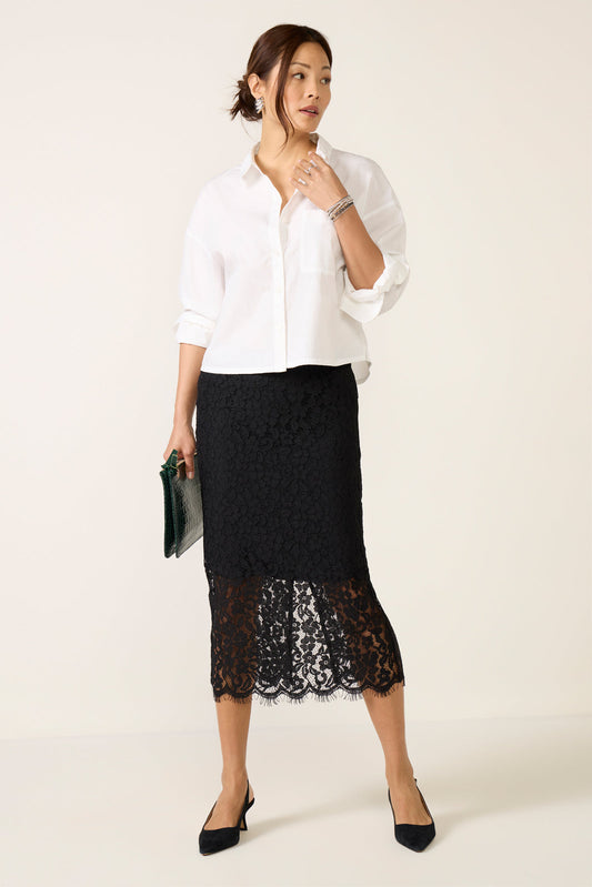 Lace Midi Skirt