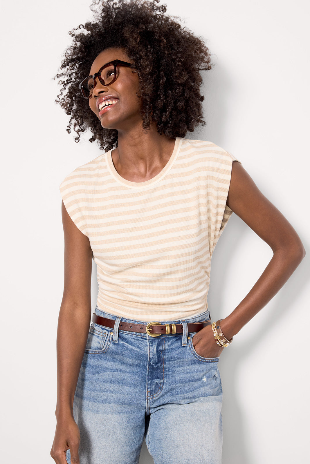 Joni Stripe Crew Neck Top