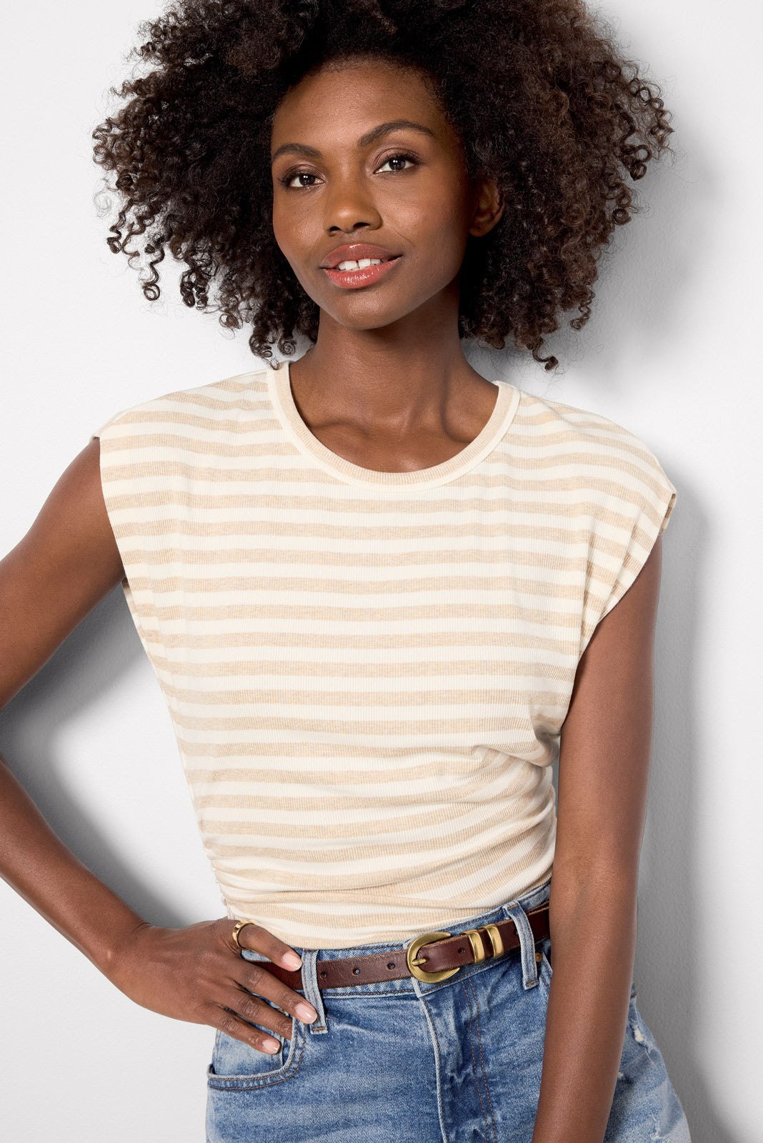Joni Stripe Crew Neck Top
