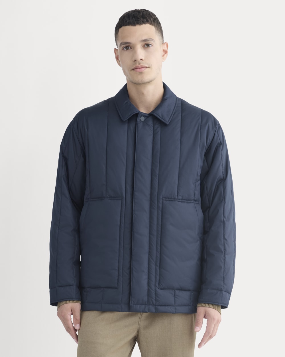 ReNew Vertical-Quilted Jacket | Navy
