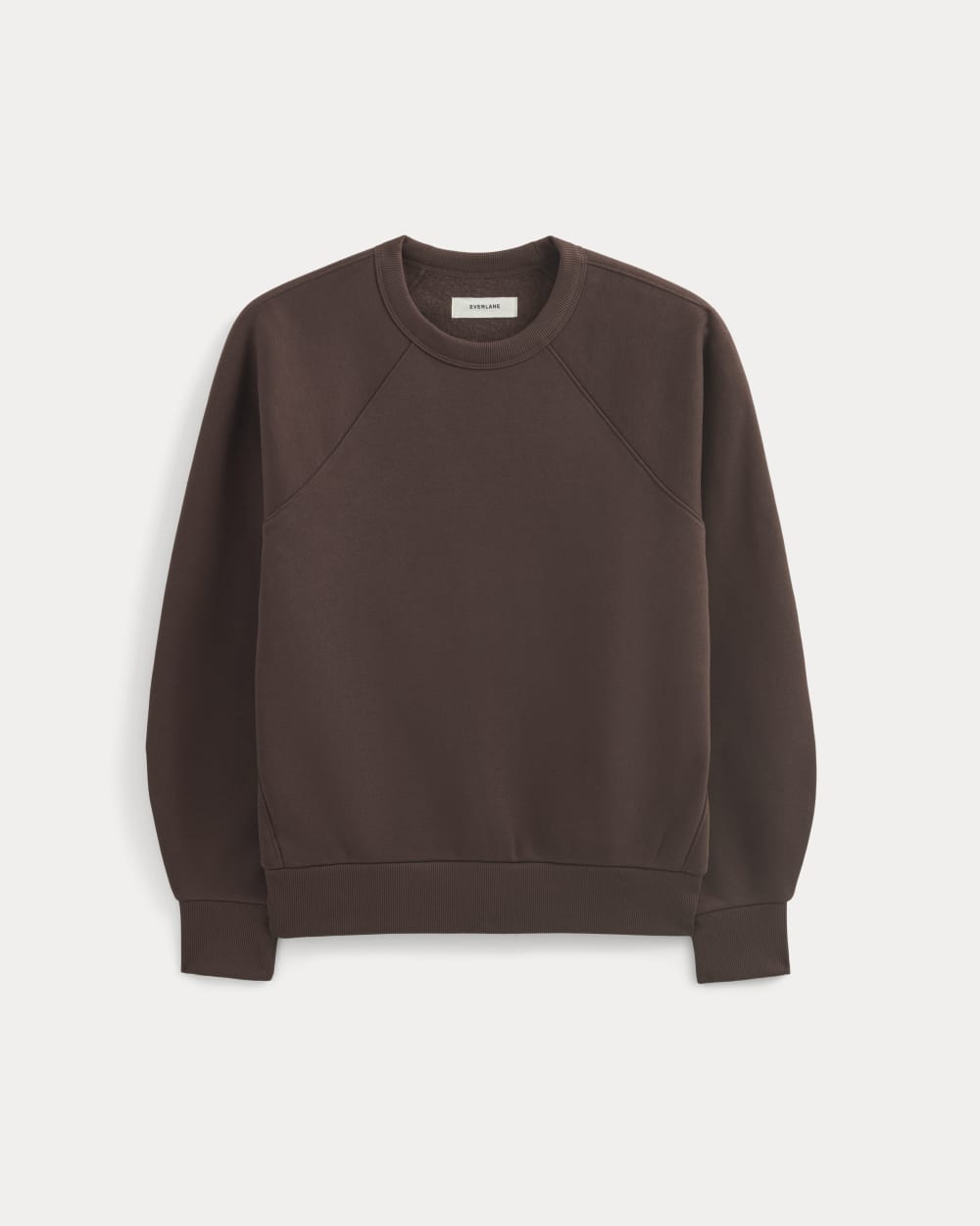 Luxe Fleece Raglan Crewneck | Dark Chocolate