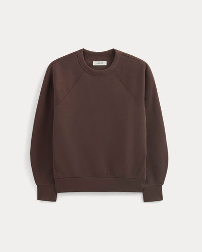 Luxe Fleece Raglan Crewneck | Dark Chocolate