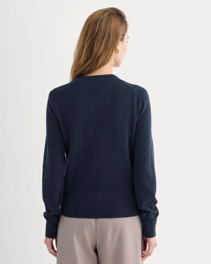 Cashmere Slim Crew Sweater | Navy