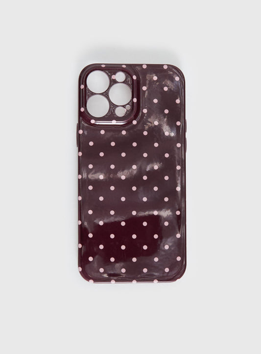 What You Wanted iphone Case Brown Polka Dot