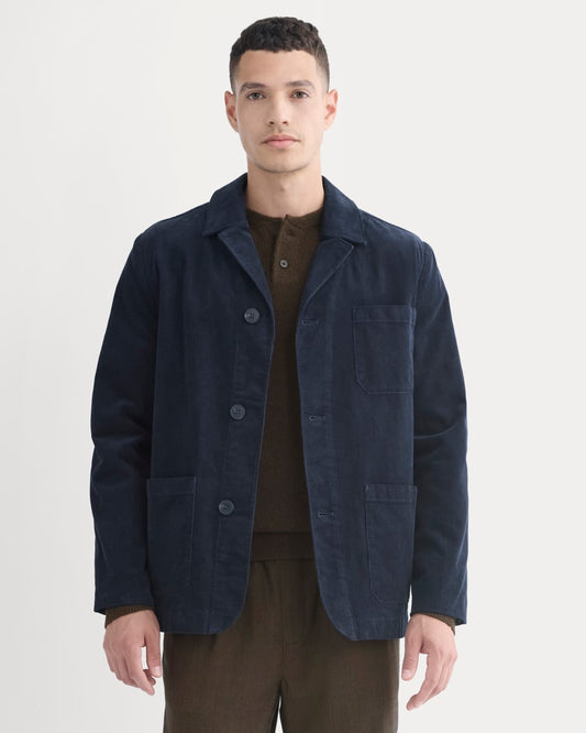 Fine Wale Corduroy Chore Blazer | Navy