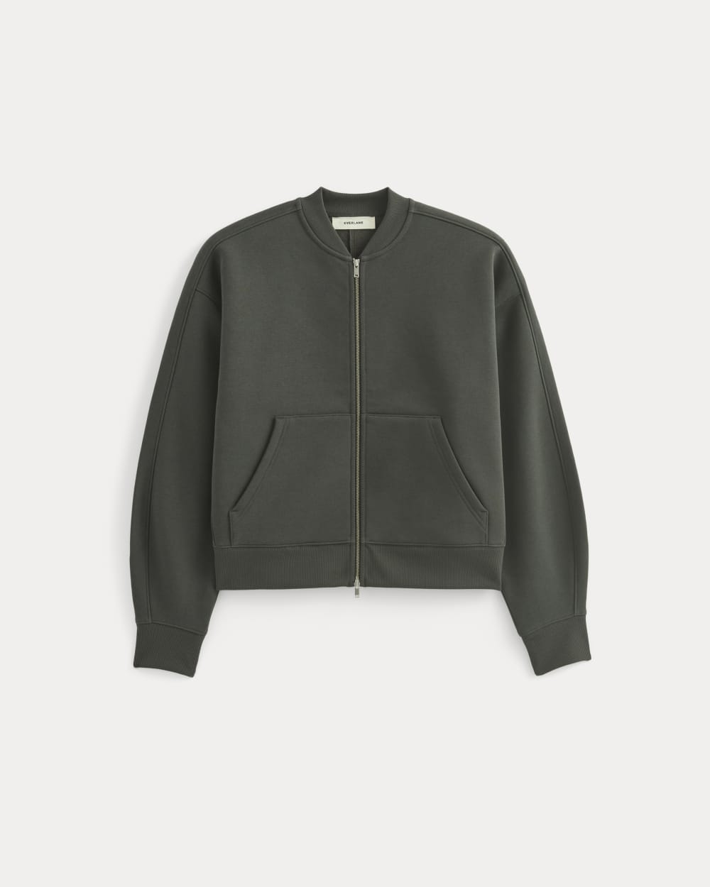 Luxe Fleece Bomber Jacket | Washed Black