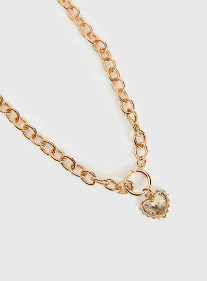 Darcee Heart Pendant Necklace Gold