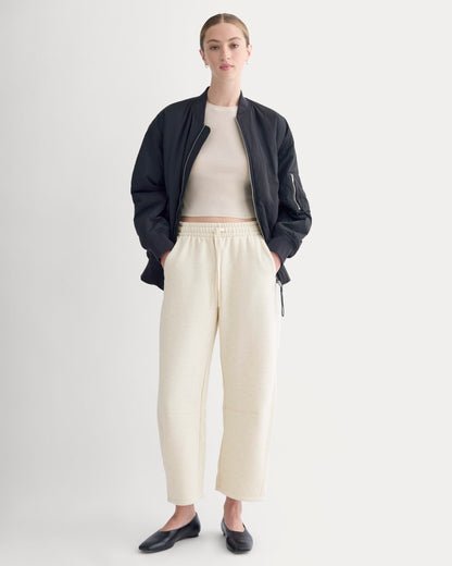 Luxe Fleece Barrel Sweatpant | Heathered Oat