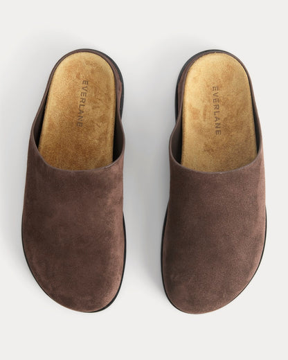 Suede Clog | Deep Brown