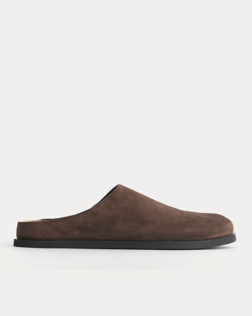 Suede Clog | Deep Brown
