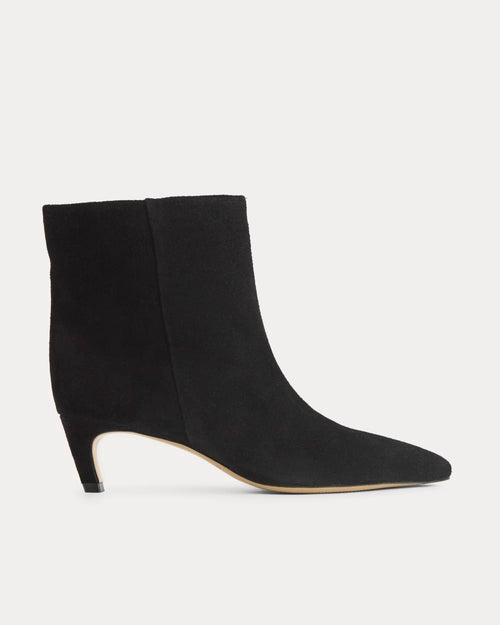 Studio Kitten Heel Bootie | Black Suede