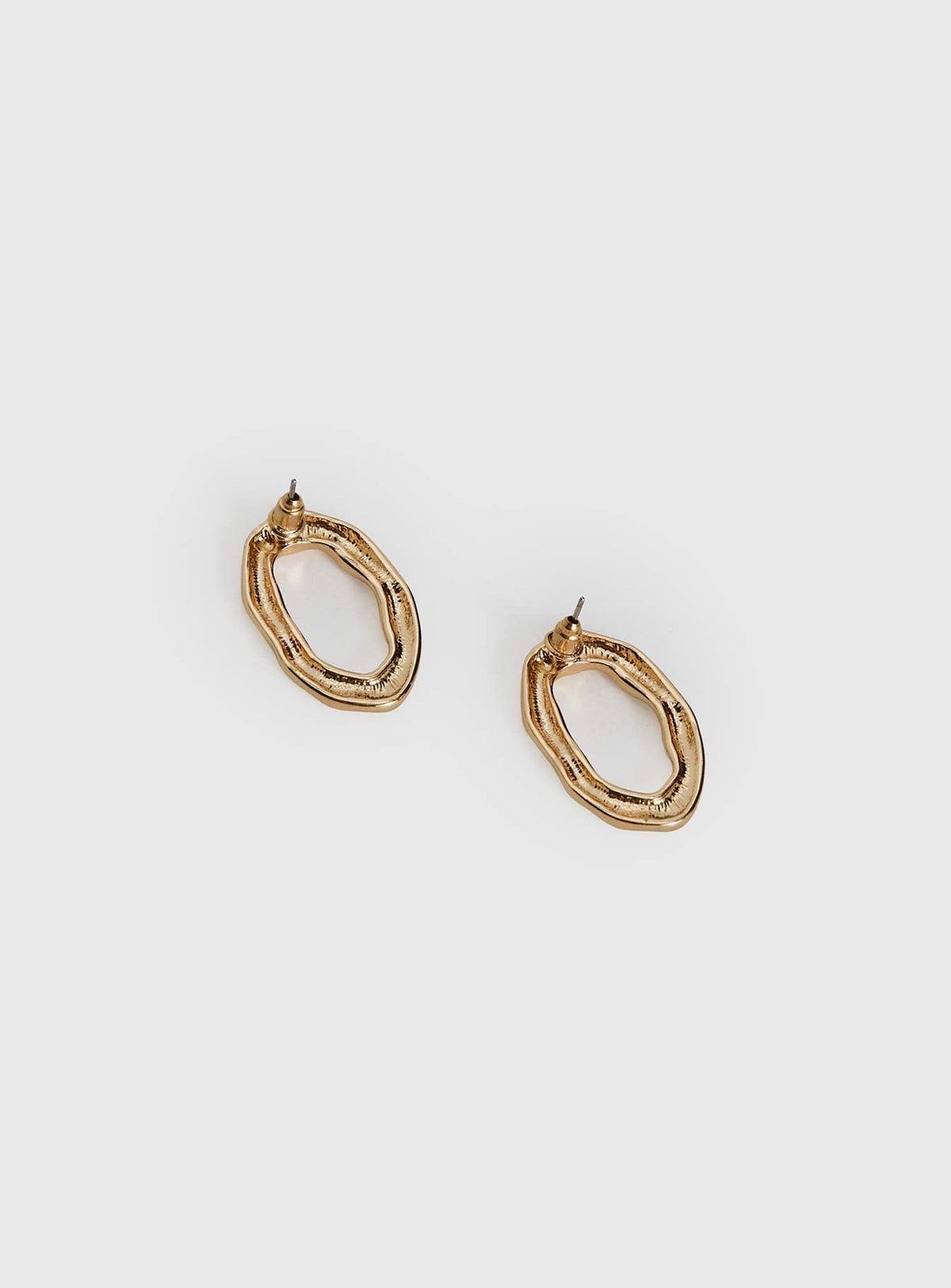 Rumie Oval Earrings Gold