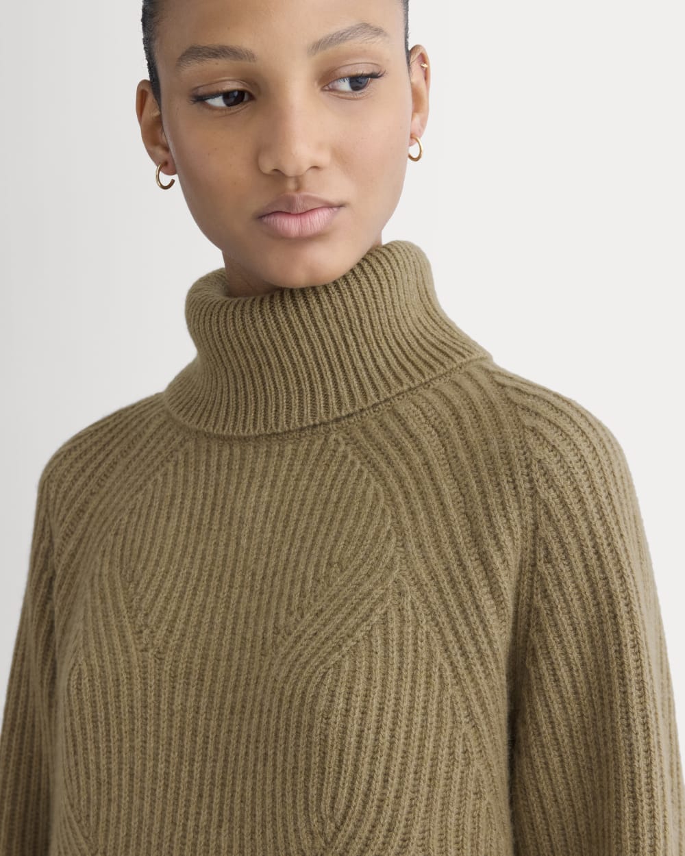 Cocoon Turtleneck in Wool Cashmere | Toast