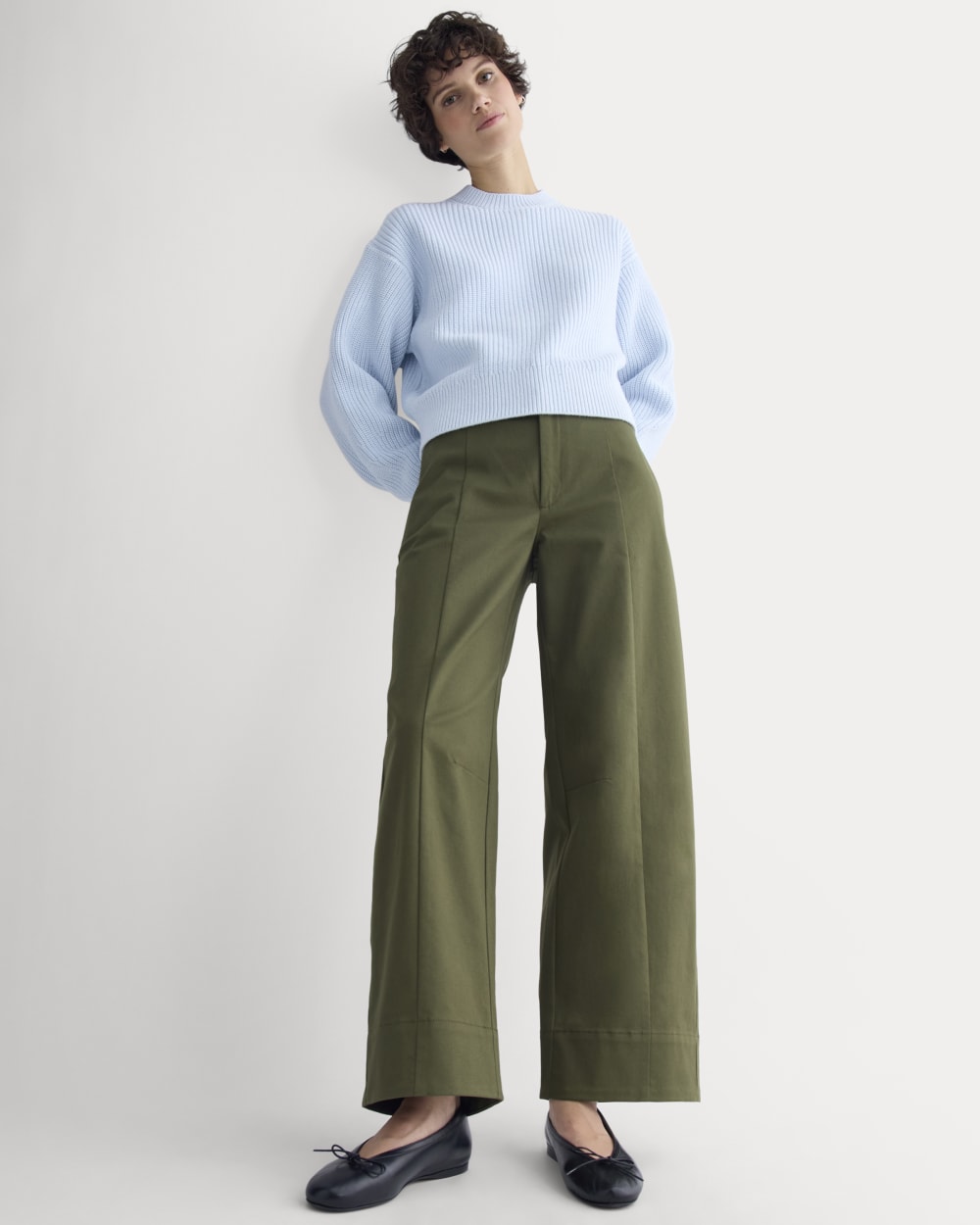 Seamed Balloon Pant | Olive Night