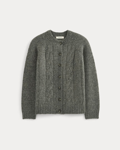 Cloud Cable Cardigan | Heather Charcoal