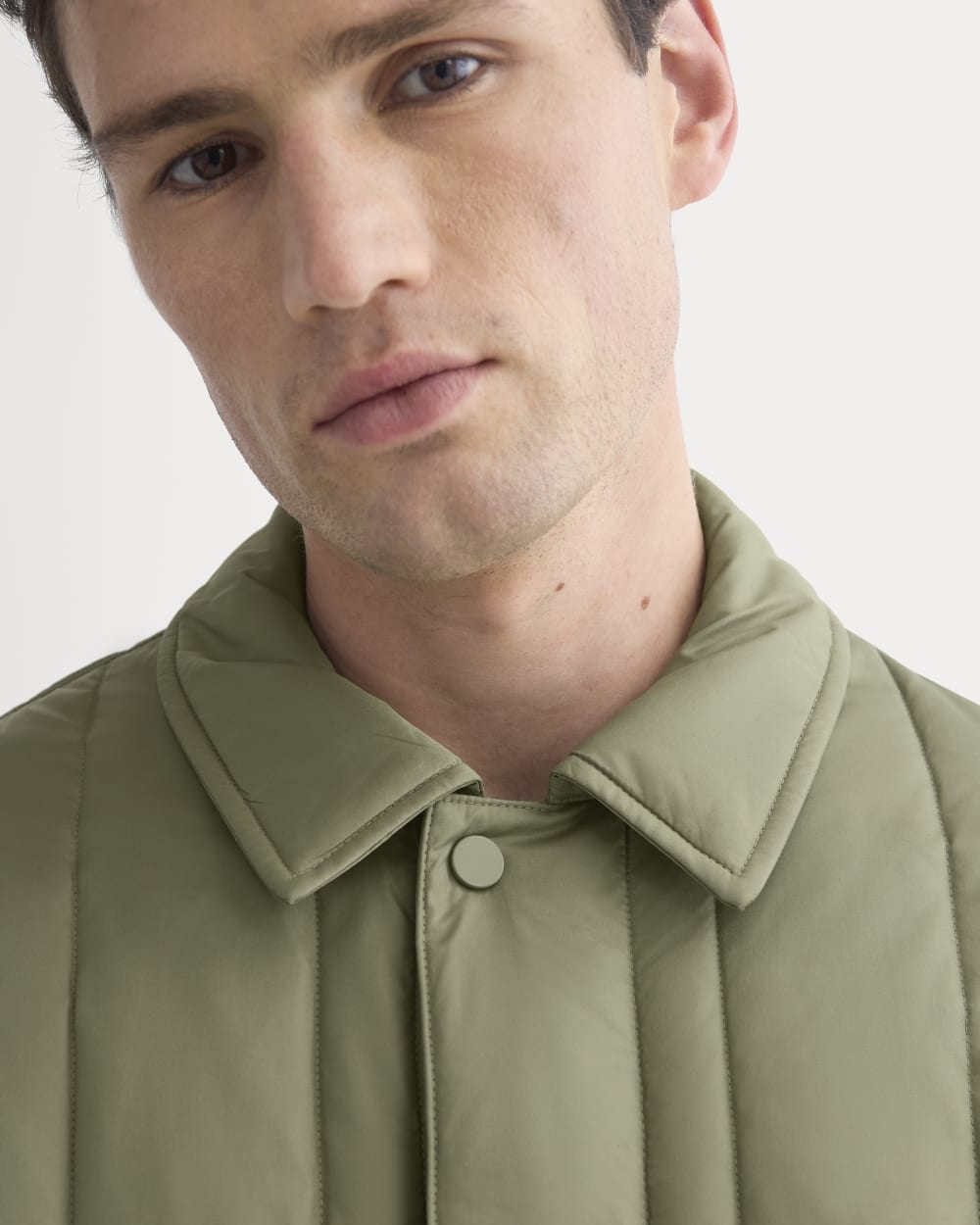 ReNew Vertical-Quilted Jacket | Lichen Green