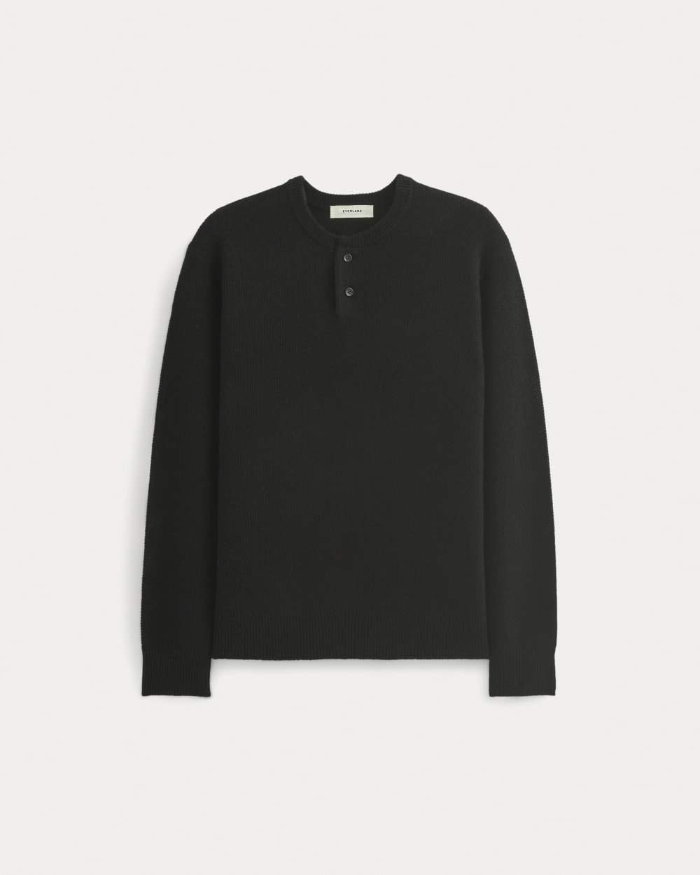 Henley in Wool Cashmere |  Black