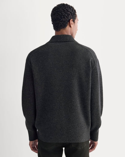 Luxe Merino Quarter-Zip Pullover | Heathered Black
