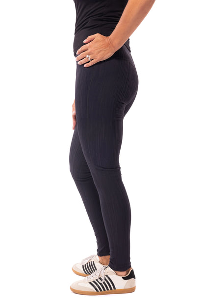 Blurred Lines Women's Tummy Control Textured Leggings