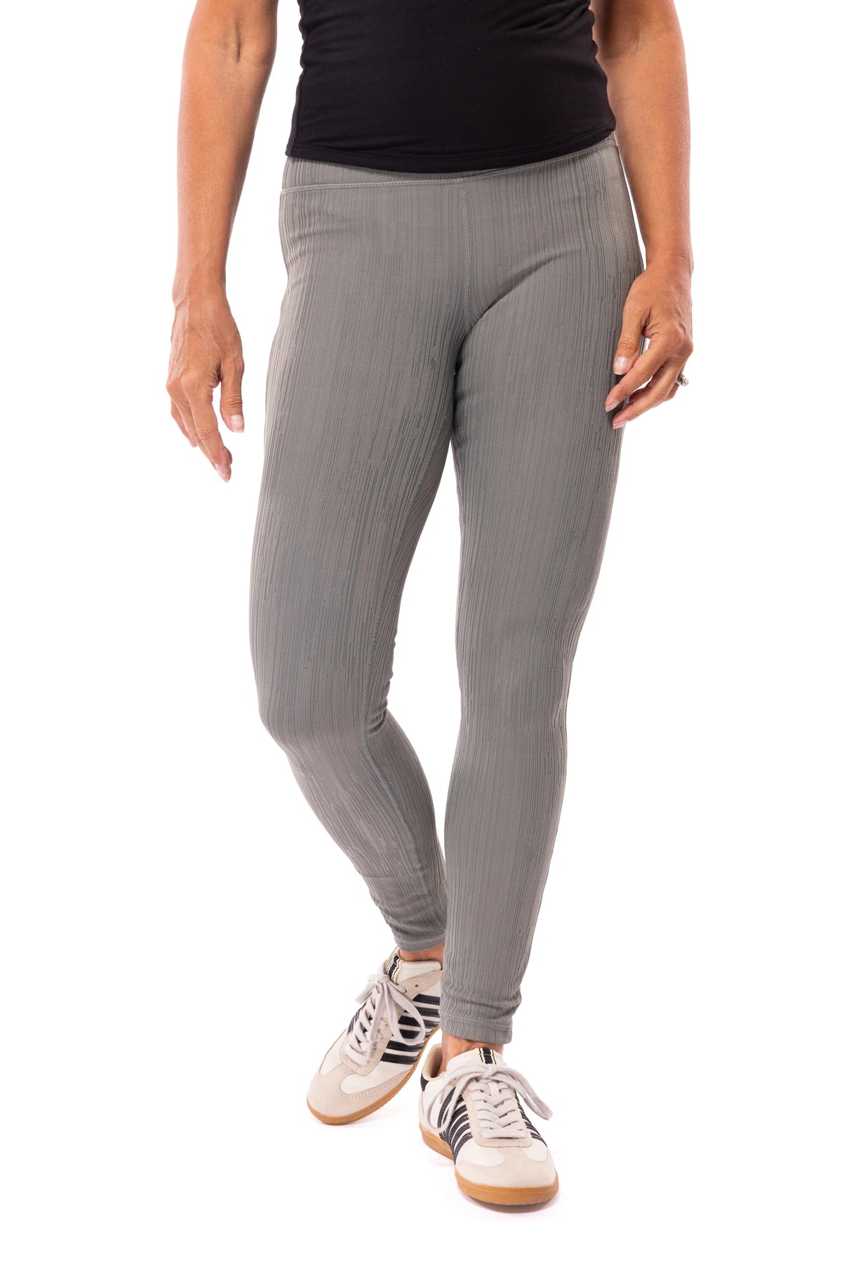 Blurred Lines Women's Tummy Control Textured Leggings