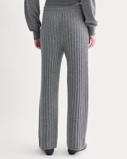Straight-Leg Pant in Wool Cashmere | Heather Charcoal