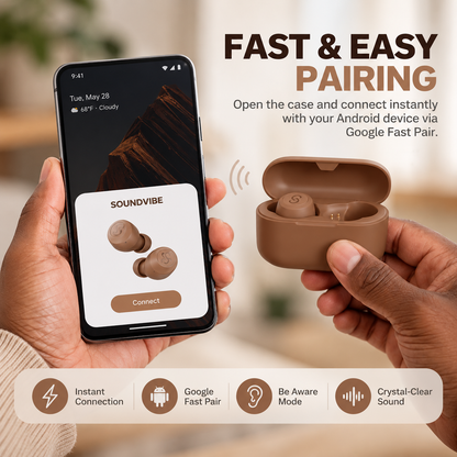 Wireless Bluetooth Earbuds, 35+ Hours Playtime & Fast Charging