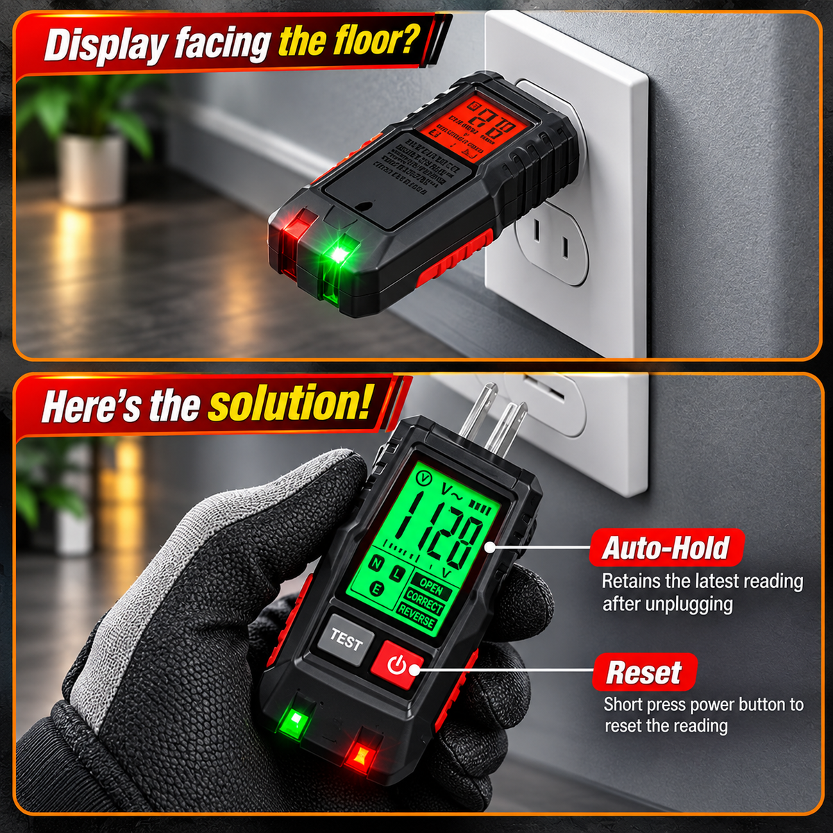 Circuit Breaker Finder Kit with LCD Display & Voltage Tester