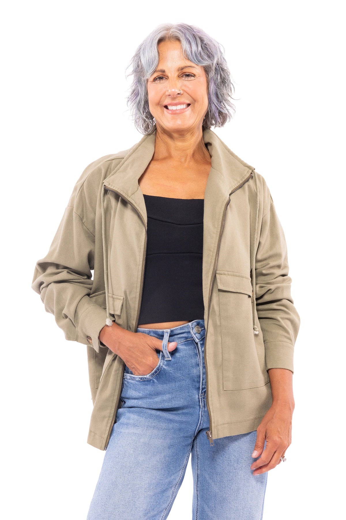 Legend Of The Night Women's Classic Cropped Zip Up Jacket