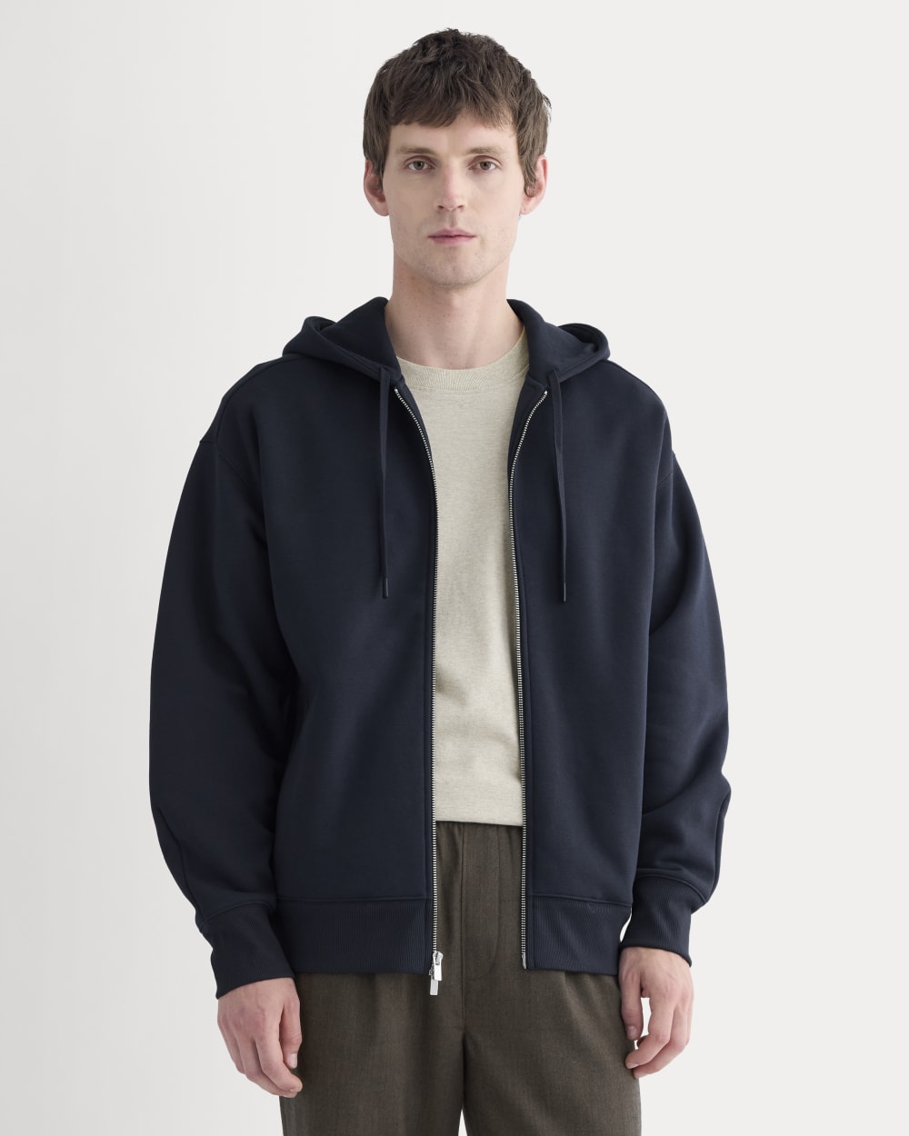 Luxe Fleece Full-Zip Hoodie | Deep Navy