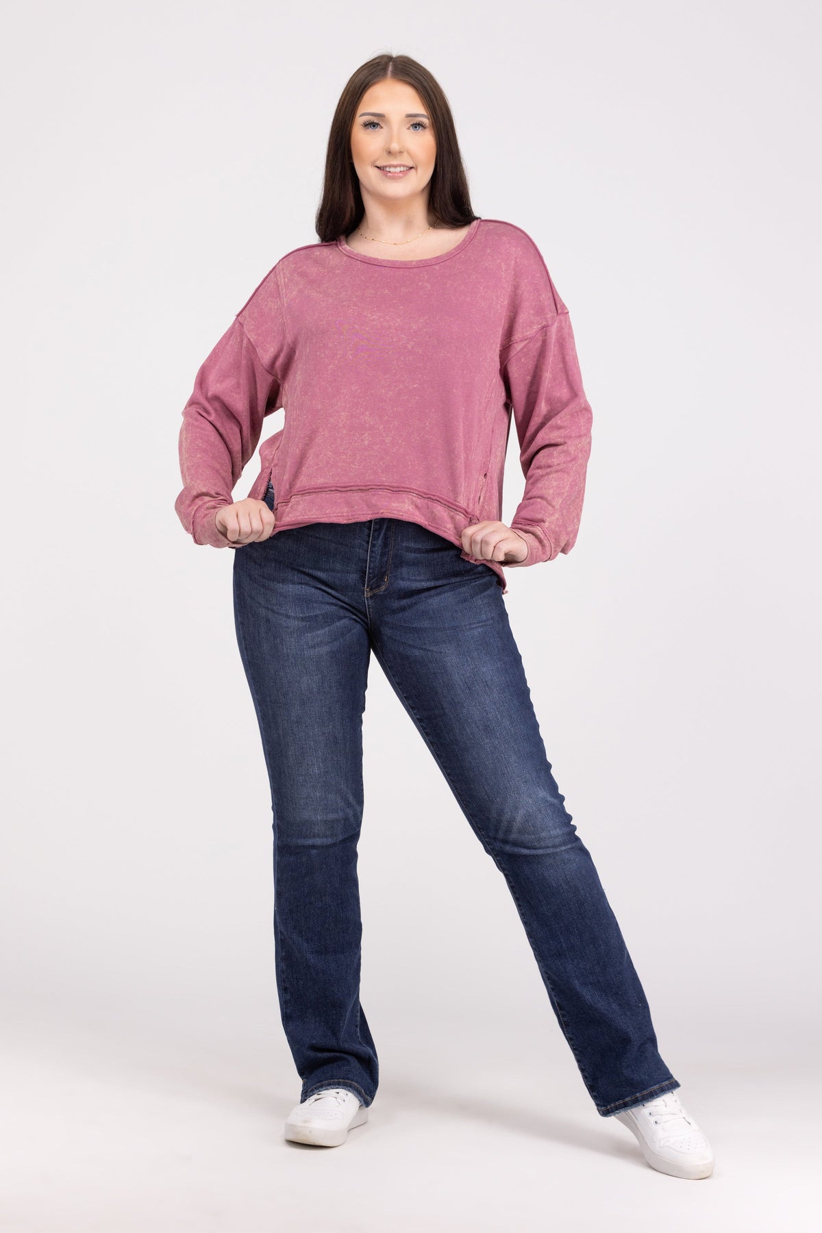 Won't Stay Down Women's Vintage Wash Long Sleeve Top