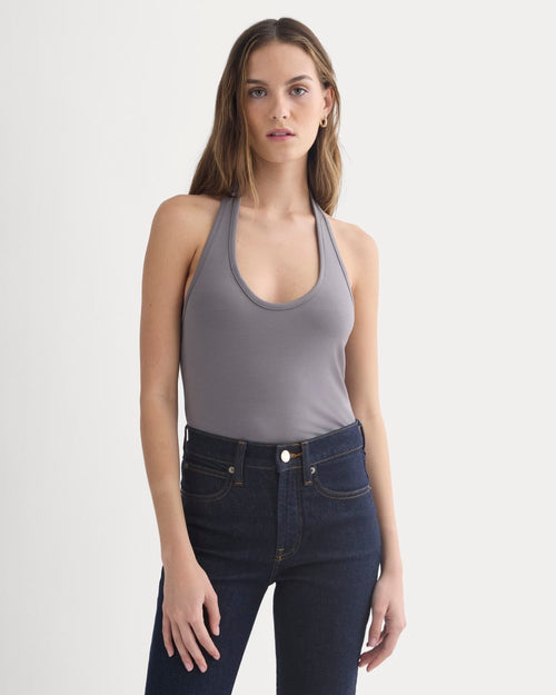 Halter Tank | Charcoal Grey