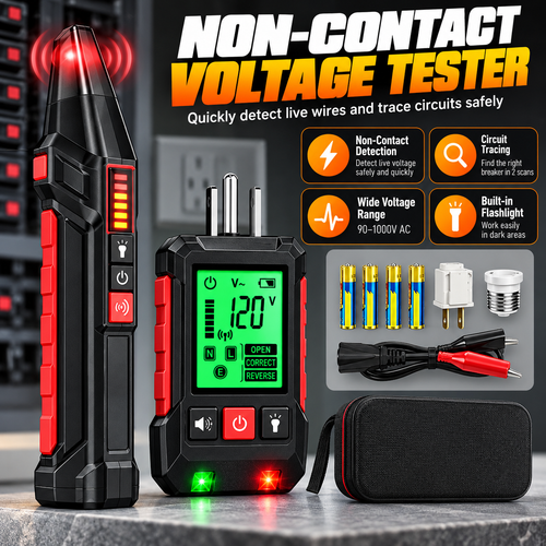 Circuit Breaker Finder Kit with LCD Display & Voltage Tester