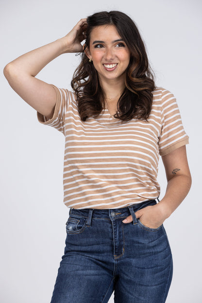 Stripe-sicle Women's Everyday Short Sleeve Top