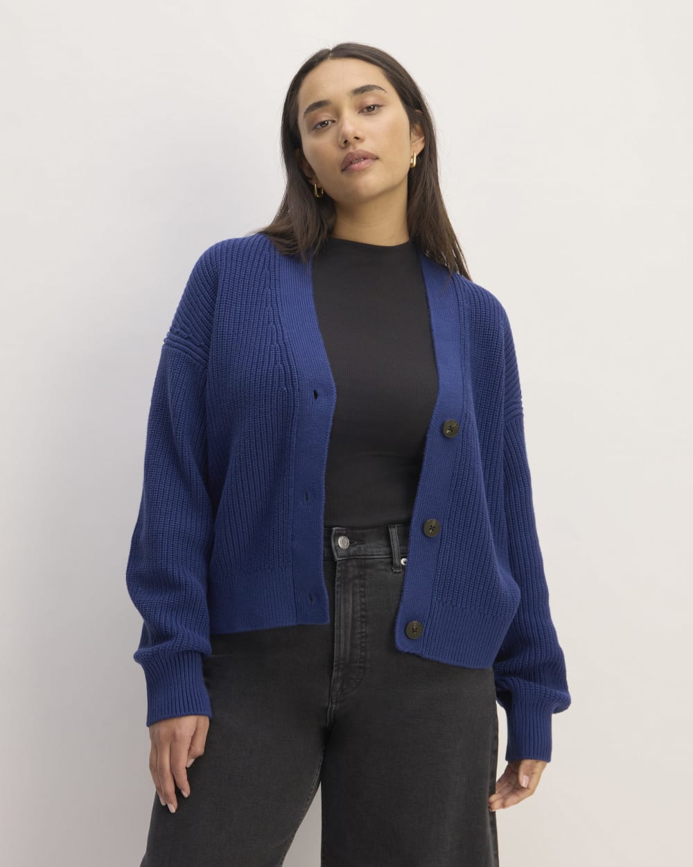 The Boxy Cardigan in Everyday Cotton | Bellwether Blue