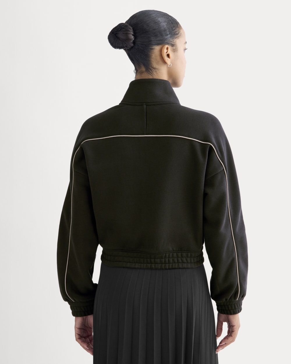 Luxe Fleece Track Jacket | Black
