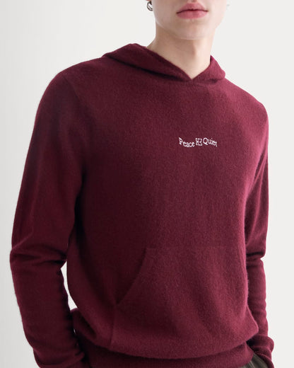 Everlane x Peace & Quiet Cashmere Hoodie | Wine