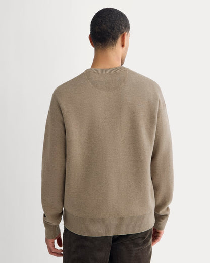 Luxe Merino Double-Knit Sweater | Taupe Melange