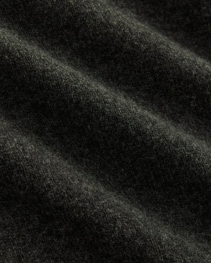 Luxe Merino Relaxed Turtleneck | Heathered Black