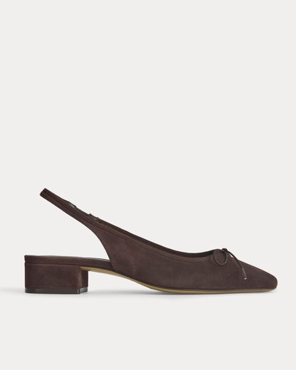 The Ballet Slingback Heel | Dark Chocolate