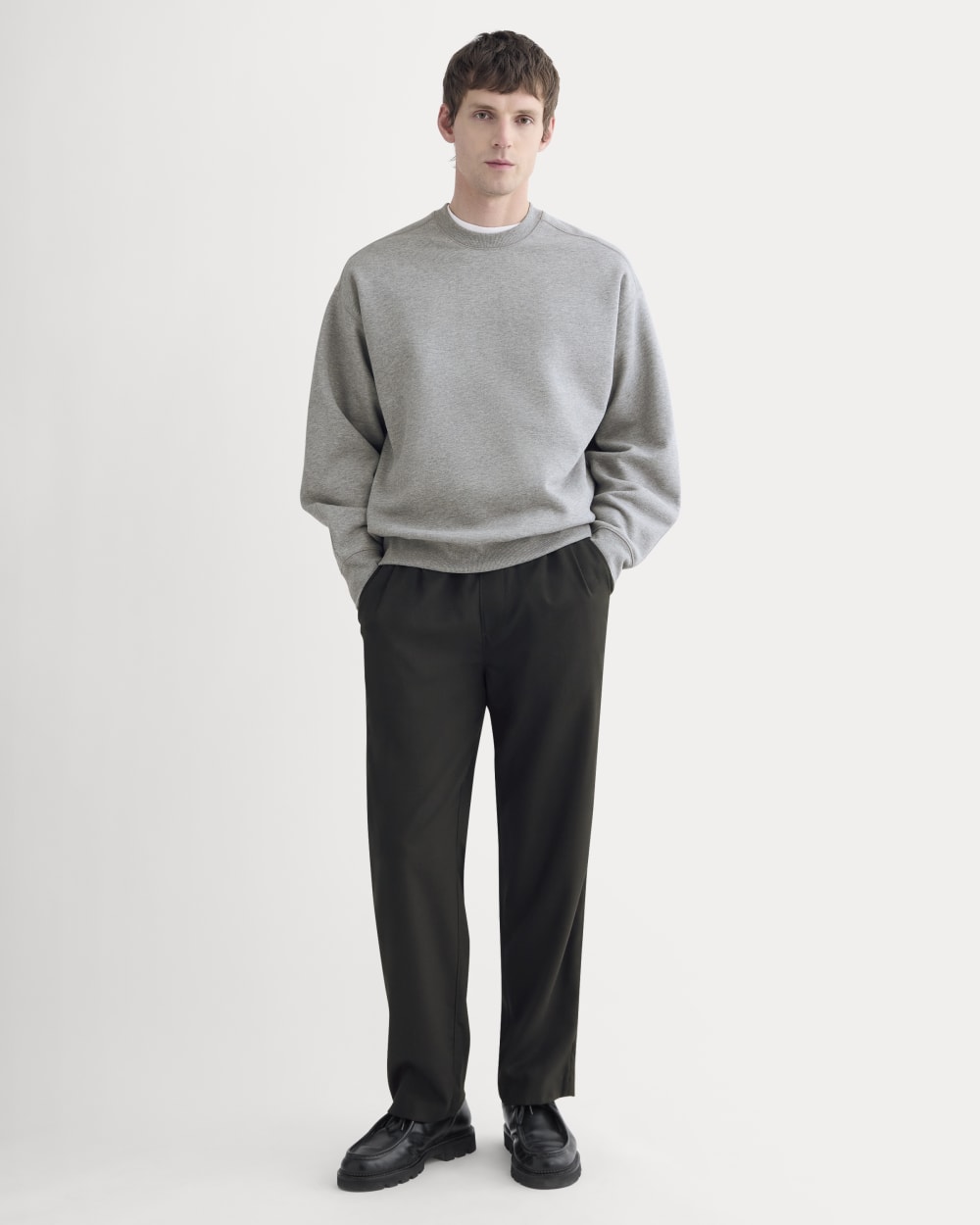 Luxe Fleece Crew Pullover | Vintage Heather Grey