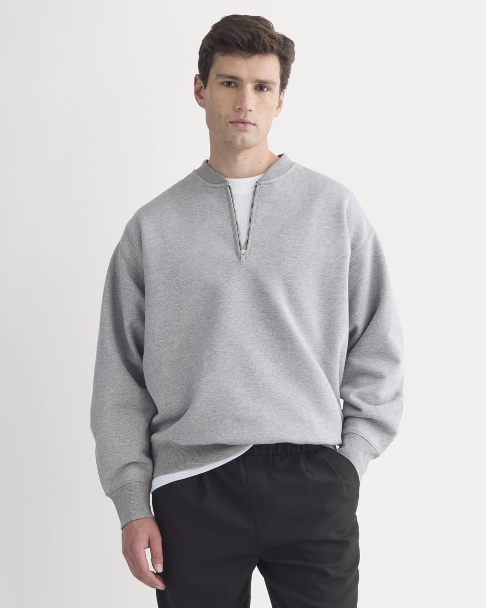 Luxe Fleece Half-Zip Pullover | Vintage Heather Grey