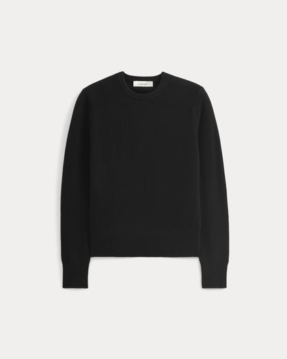 Cashmere Slim Crew Sweater | Black